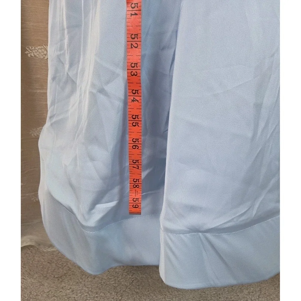 Light Blue Maxi Dress 6 Corset Mermaid Sequins Padded Adjustable Prom Party NWT